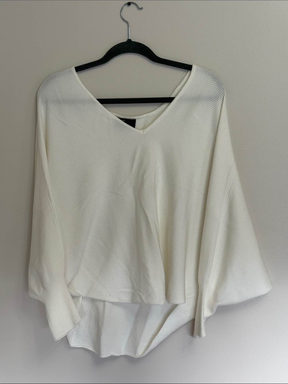 Kerisma Cream V-Neck Draped Sweater